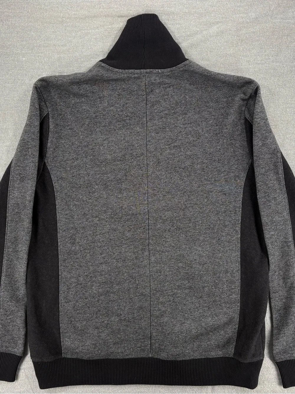 Calvin Klein Gray and Black Bomber-Style Full-Zip Jacket
